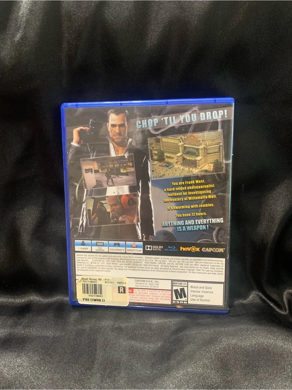 DEAD RISING PS4 Video Game Capcom Rated M EUC